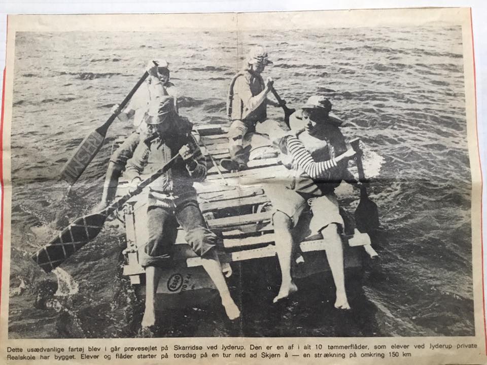 Jyderup Realskoles tømmerflådetur 1974